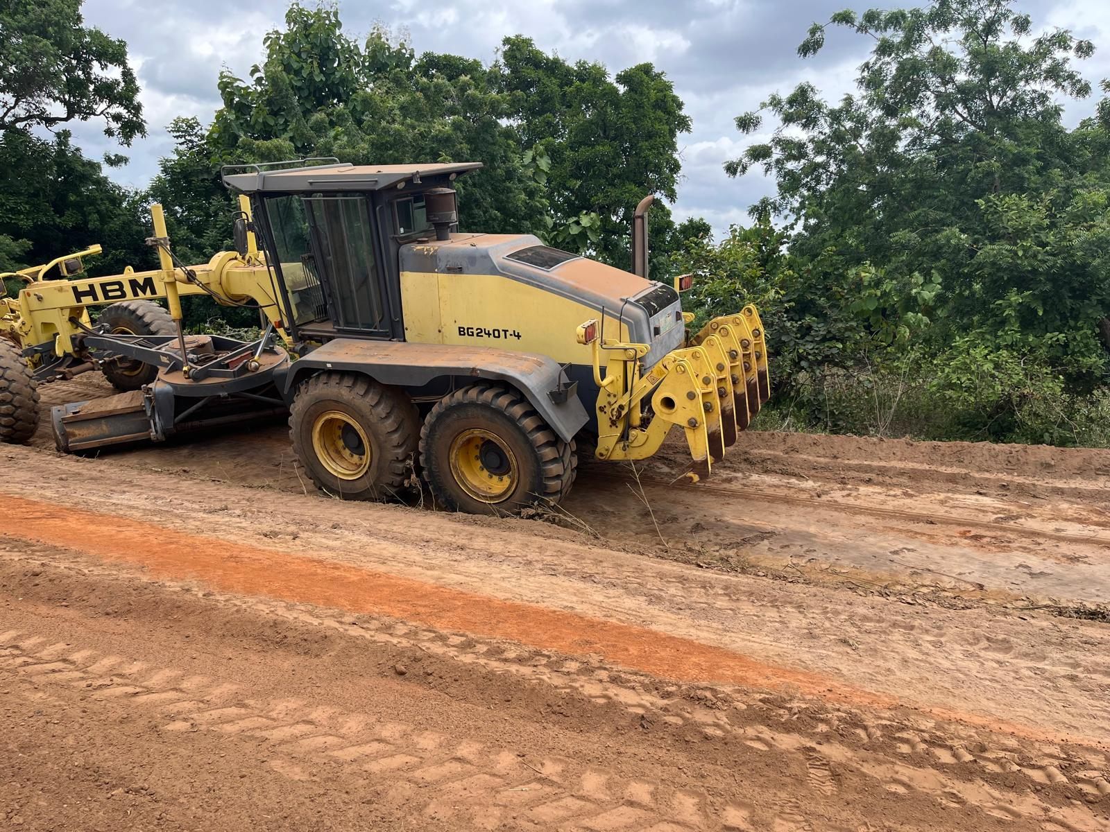 Rural road construction progress