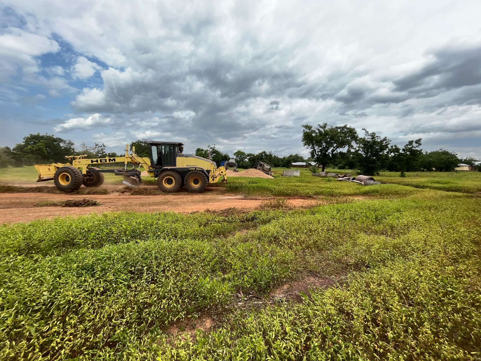 Heavy equipment on construction site