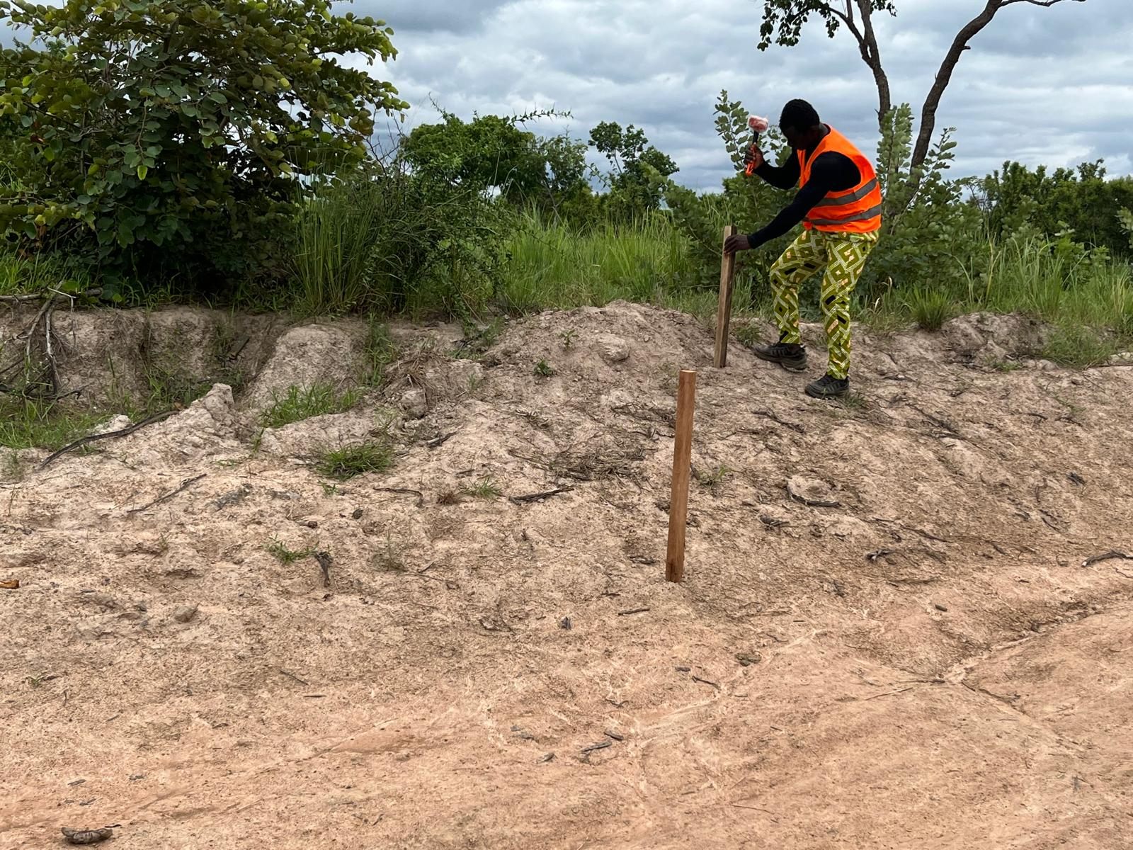 Roadbed preparation works
